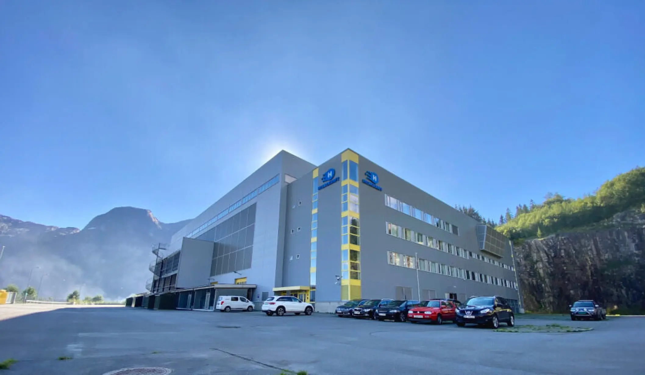 Glomfjord, Nordland — coastal industrial site by the fjord